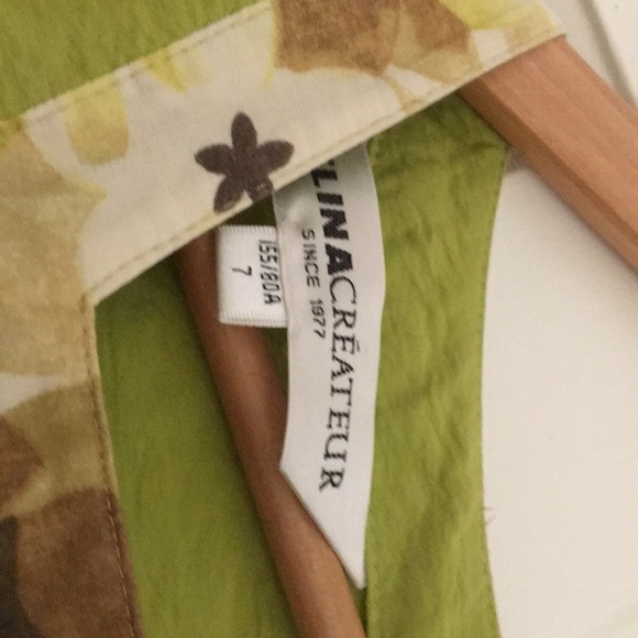 Elina Createur lime dress size 7 - Picture 2 of 3